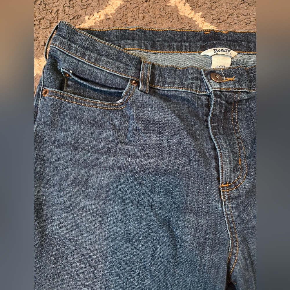 Duluth Trading Co Straight Jeans 12 X 33 - Picture 4 of 10
